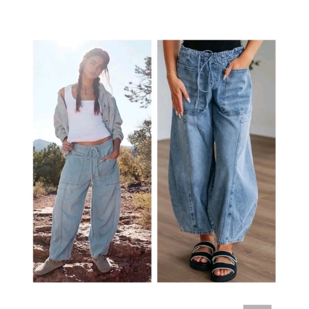 Habitual S Barrel Leg Lightwash Blue Baggy Jeans Skater Streetwear